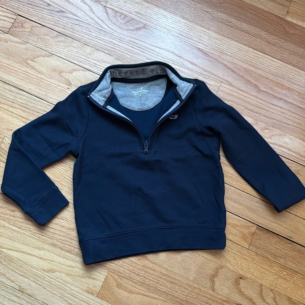 boys vineyard vines, 3/4 zip. Navy